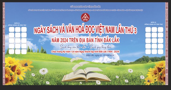 Tuyên truyền và hưởng ứng các hoạt động Ngày Sách và Văn hóa đọc Việt Nam lần thứ 3 năm 2024 trên địa bàn tỉnh Đắk Lắk
